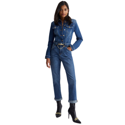 Jeans Donna con risvolto sul fondo Jeans scuro Liu Jo- Francavilla Moda